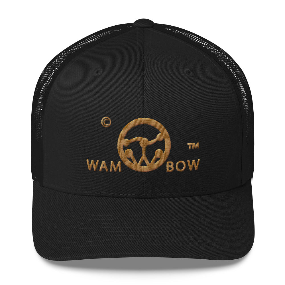 WAMBOW™ Print Embroidered, Trucker  Style Cap.